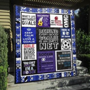 Behind Very Good Goalie Blue Quilt Blanket Vh09  Quilt